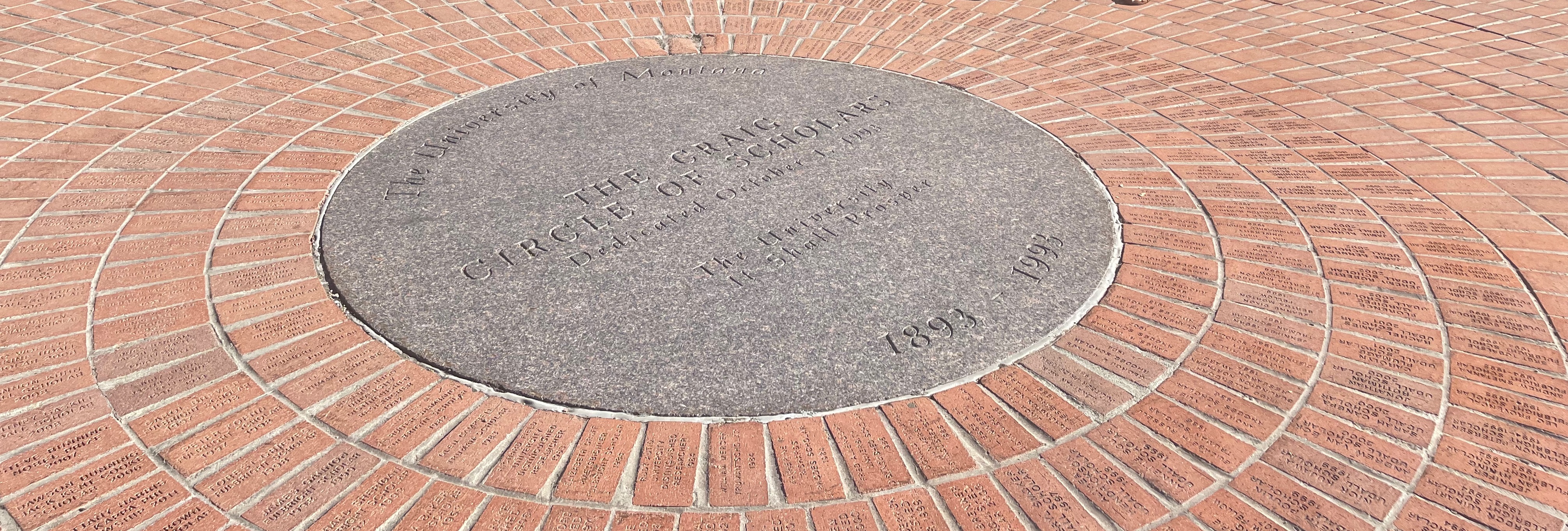 craig circle of bricks at the university of montana