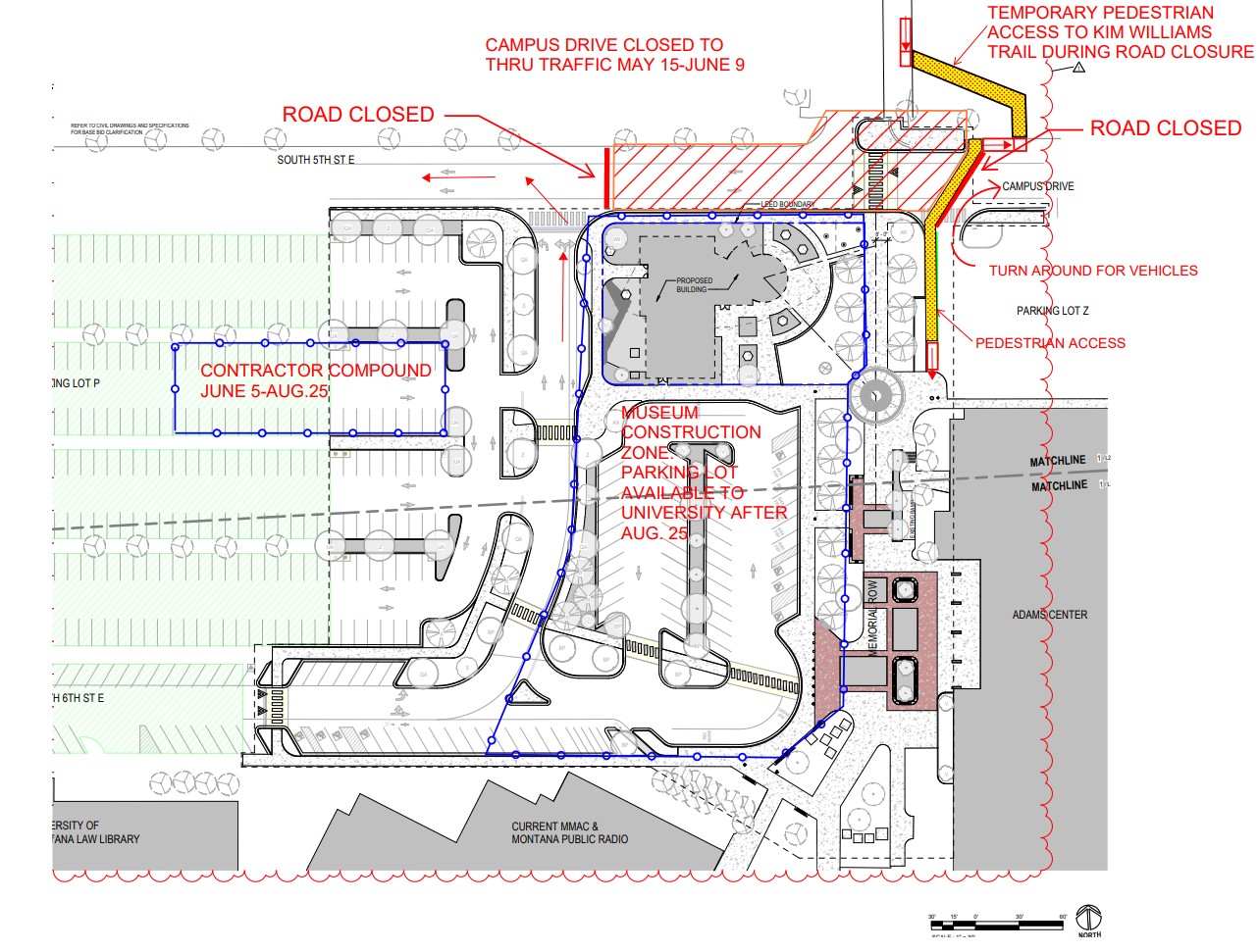 Road work outline