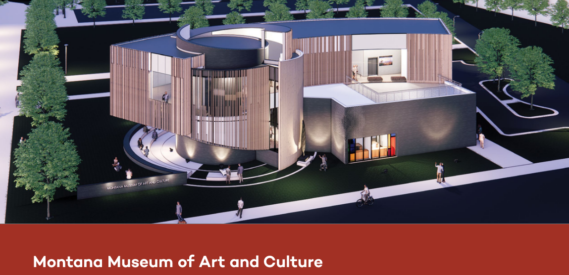 3d rendering of proposed montana museum of art and culture
