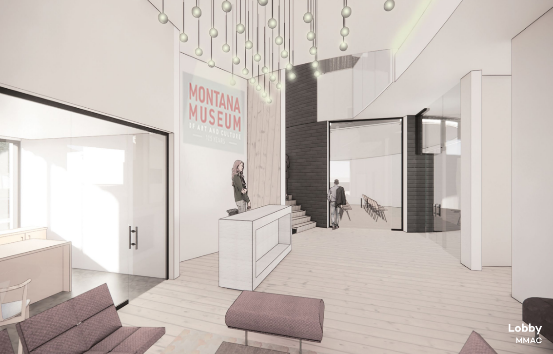 3d rendering of what inside of new museum would look like