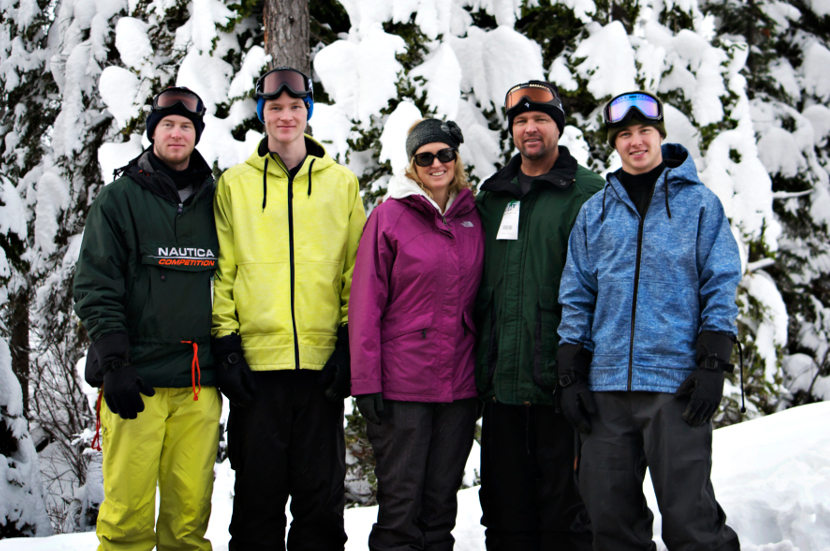 Kellie with her husband and sons