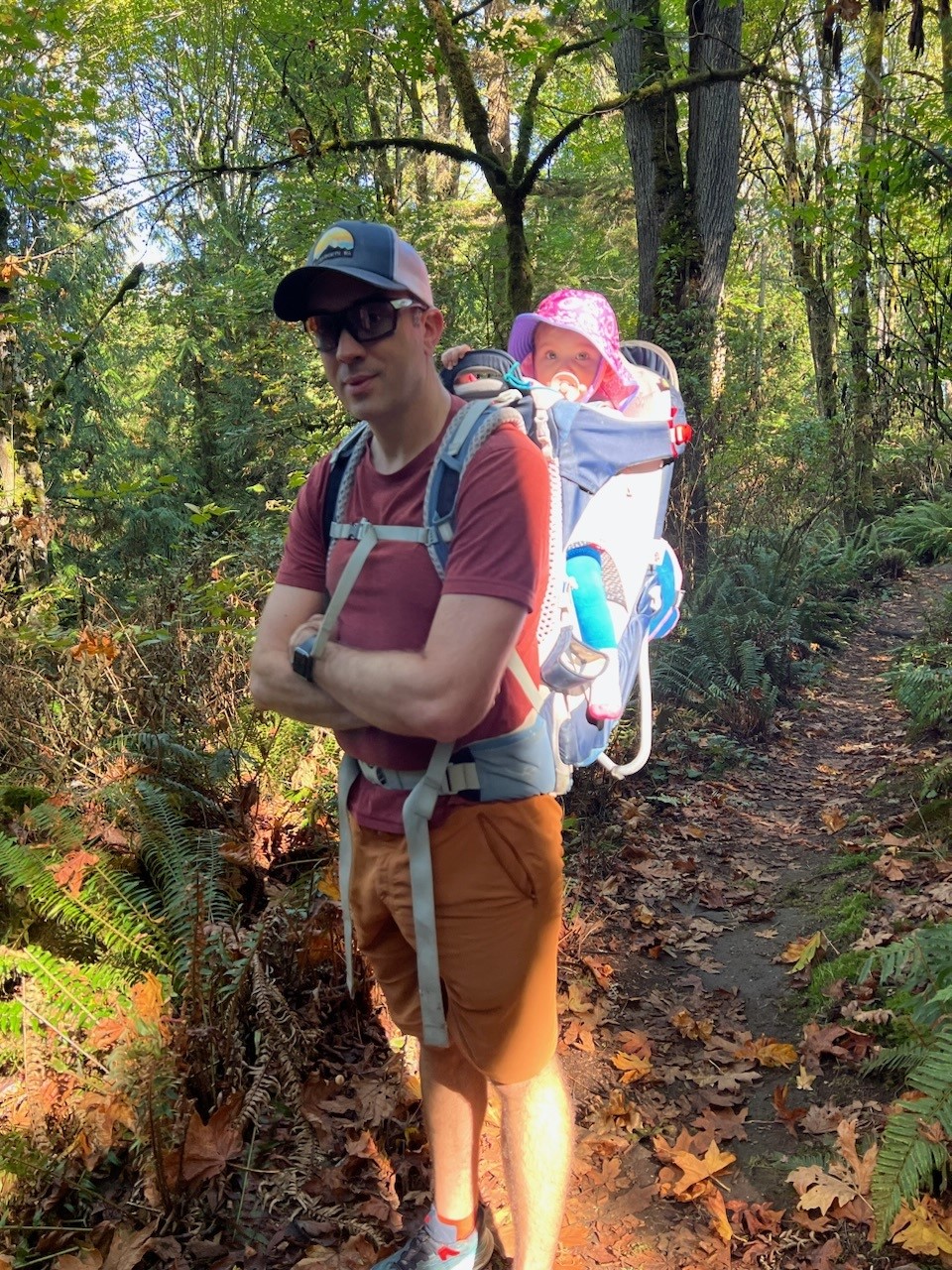Brett Bell with her husband and child.