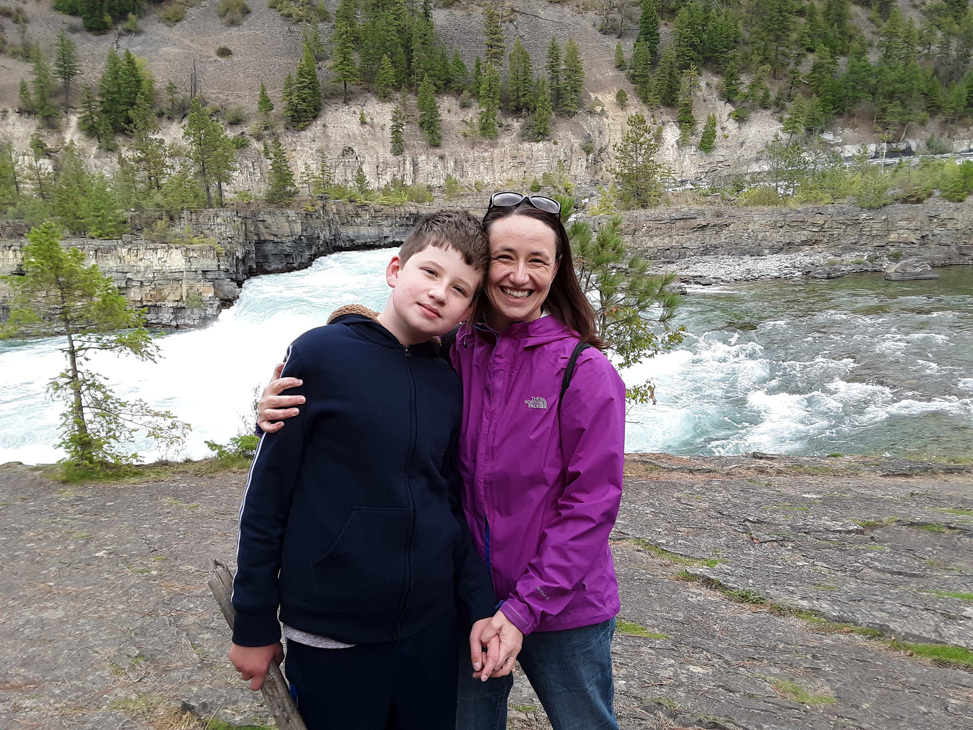 Elizabeth Cummings with here son smiling