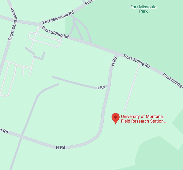 google maps screenshot of the location of the field station