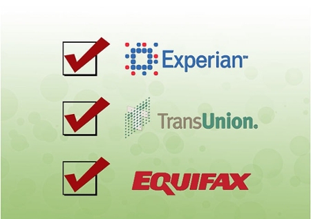Decorative Image of the Logo for Experian, Equifax and TransUnion
