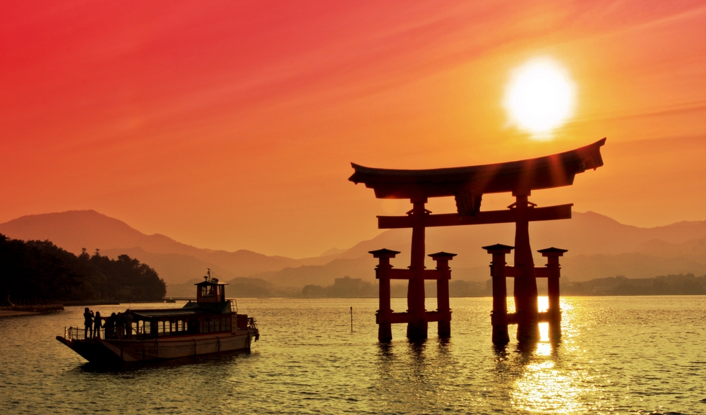 A beautiful torii gate off the coast of Okinawa