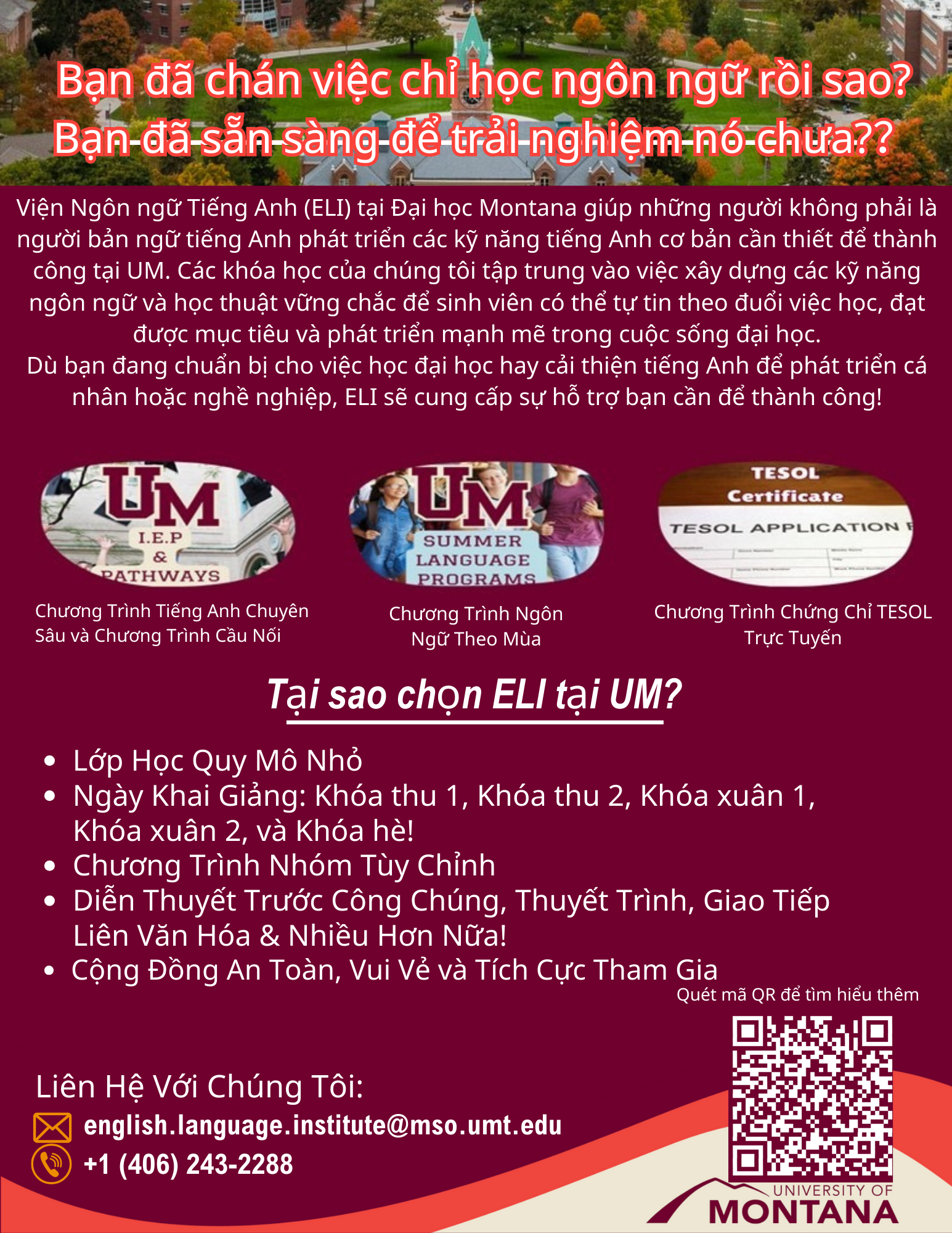 the vietnamese language version of the ELI program flier