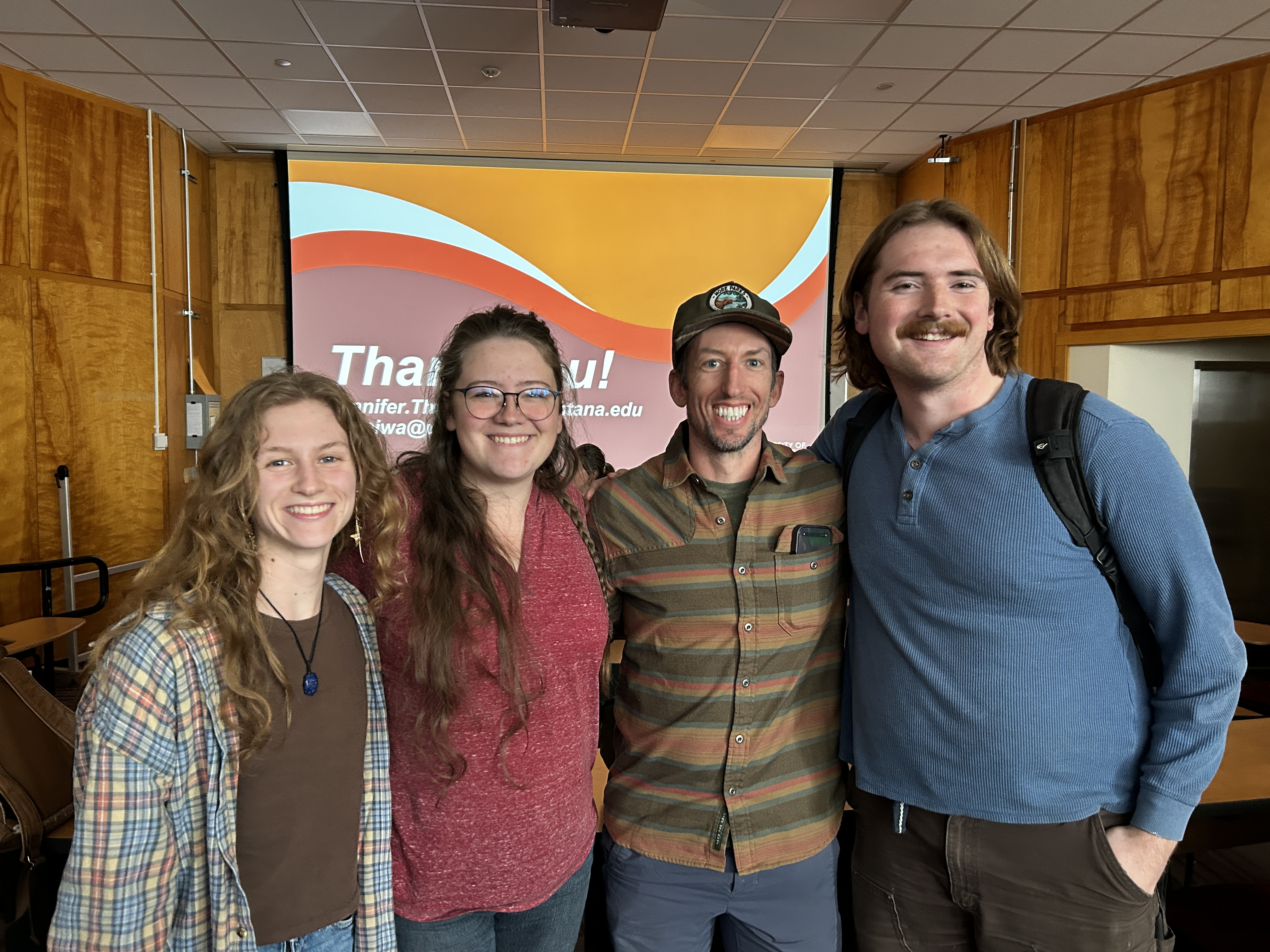 students attending a public presentation