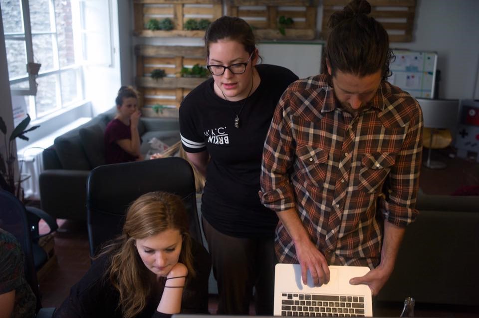 Kayla working in Berlin