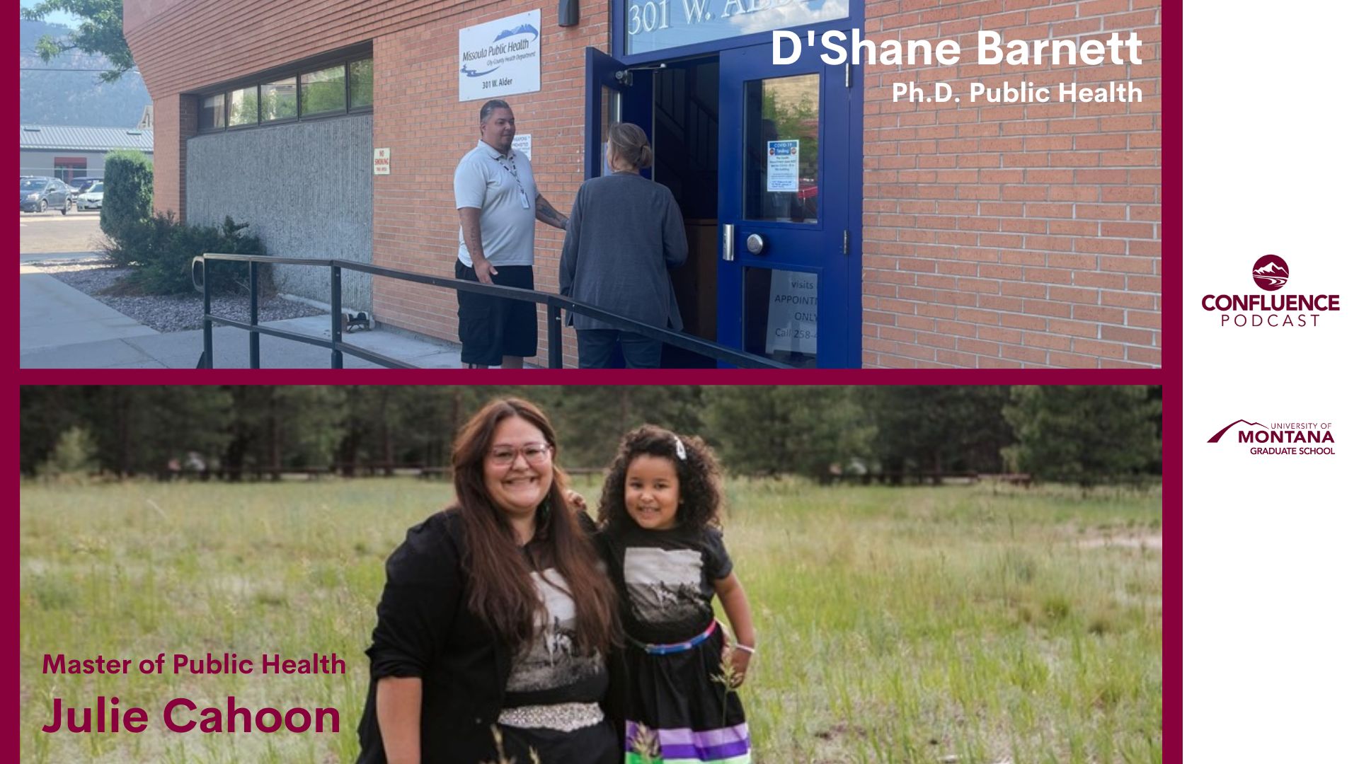 Julie Cahoon - Ph.D. Public Health and D'Shane Barnett - Master of Public Health