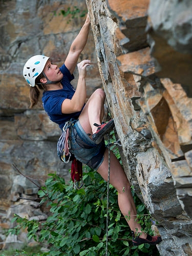 Photo of a rock climber