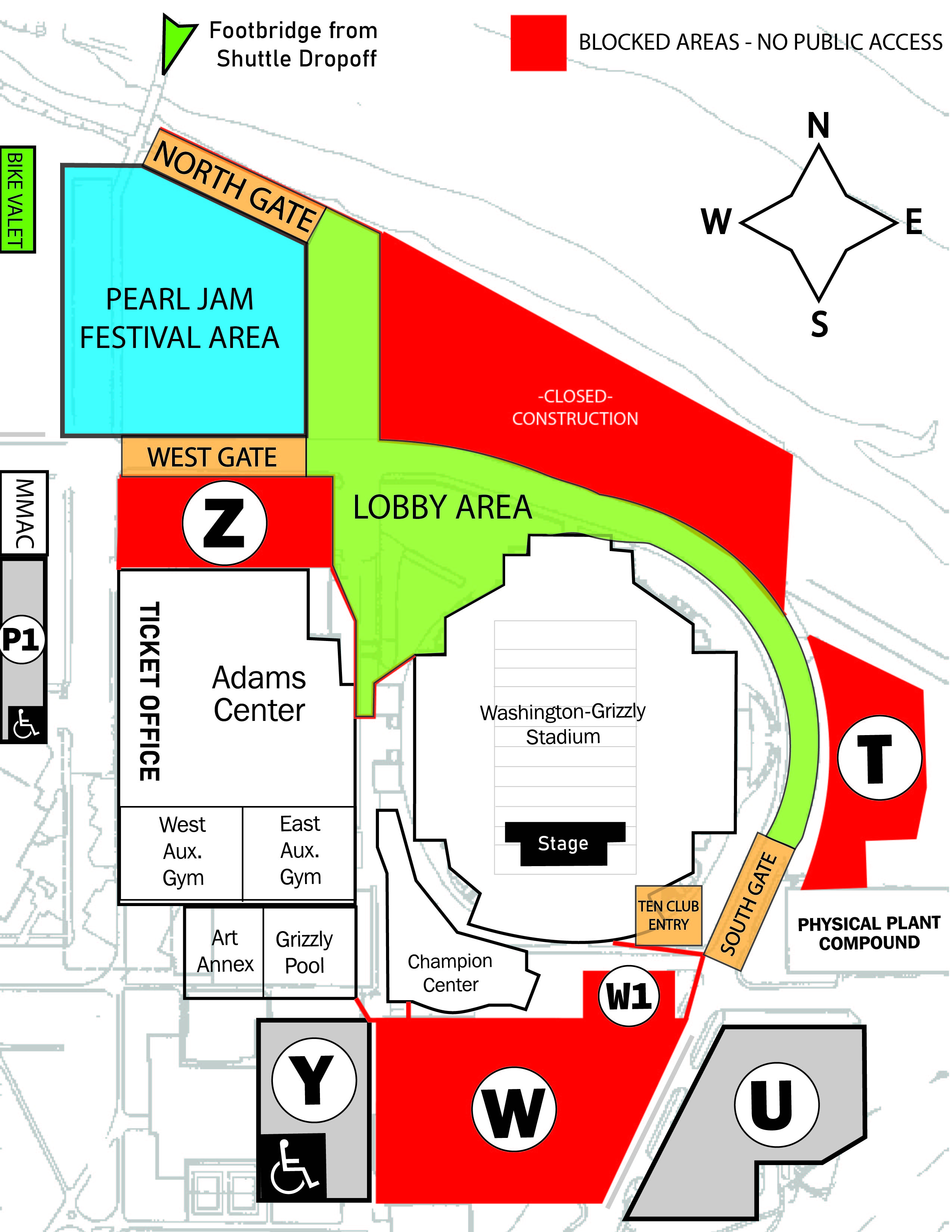 Concert Map Pearl Jam