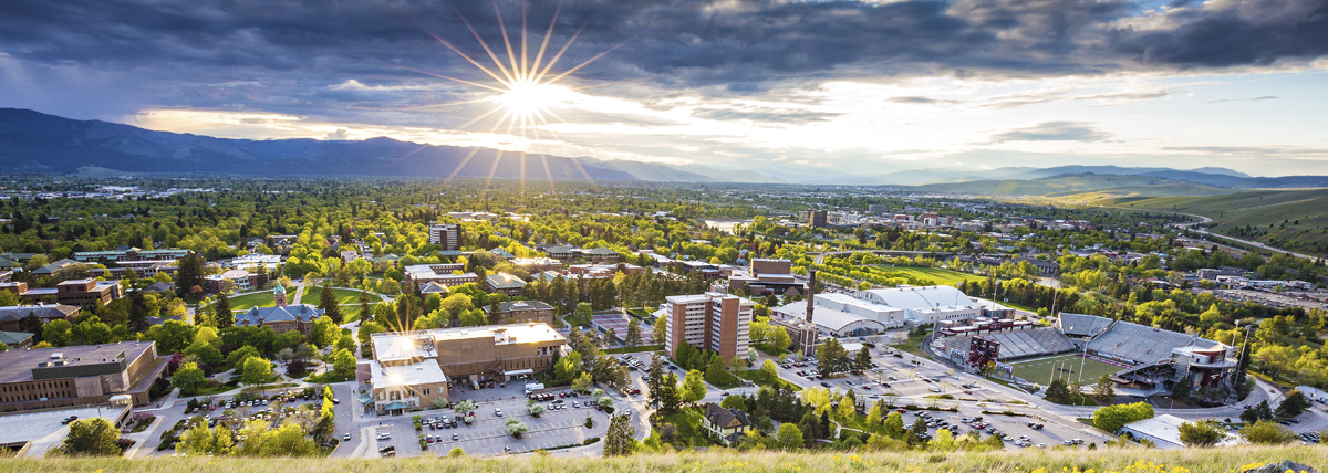 The sun sets on the Missoula Valley.