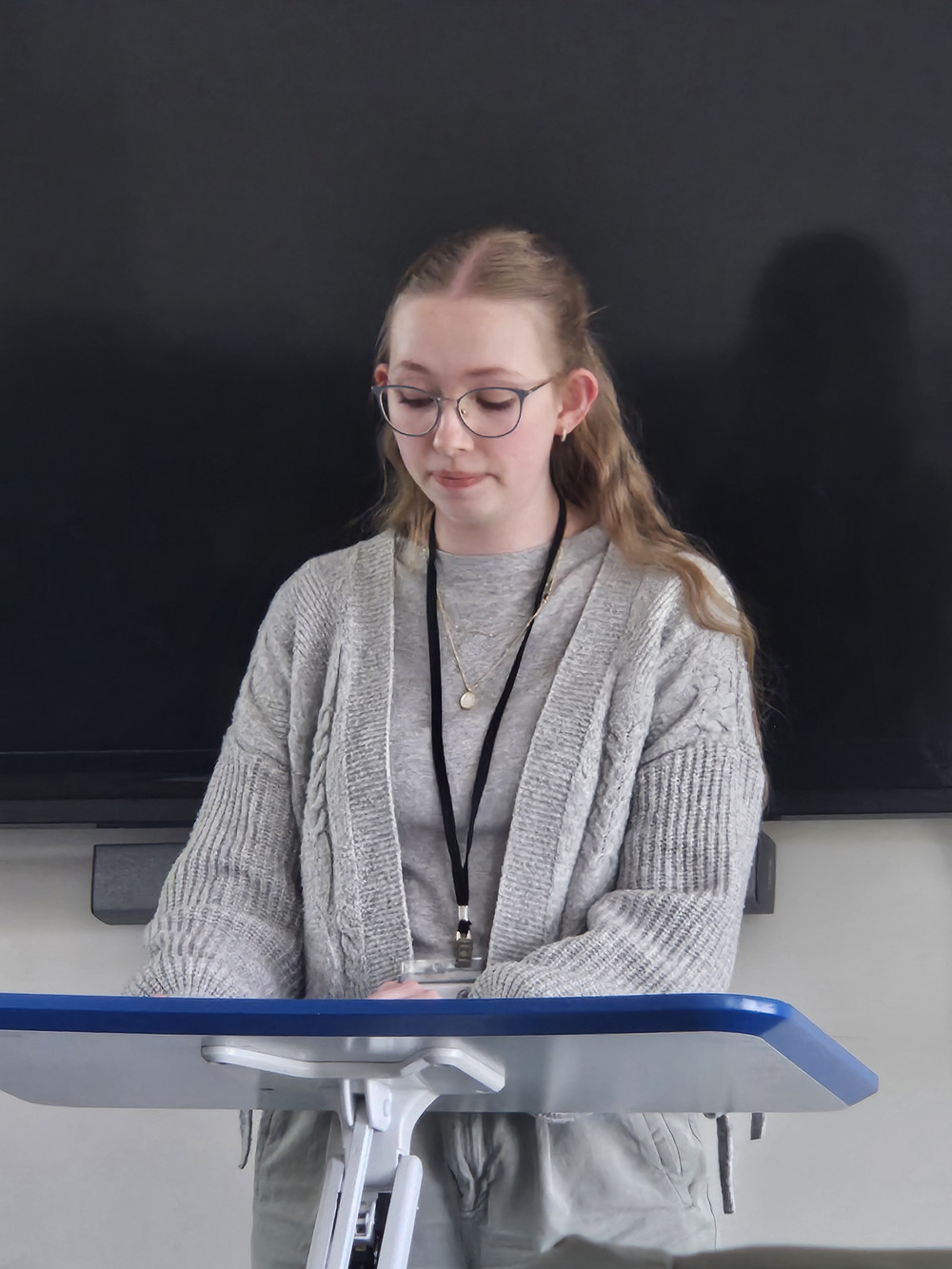 Emma Siewert Giving Her Paper