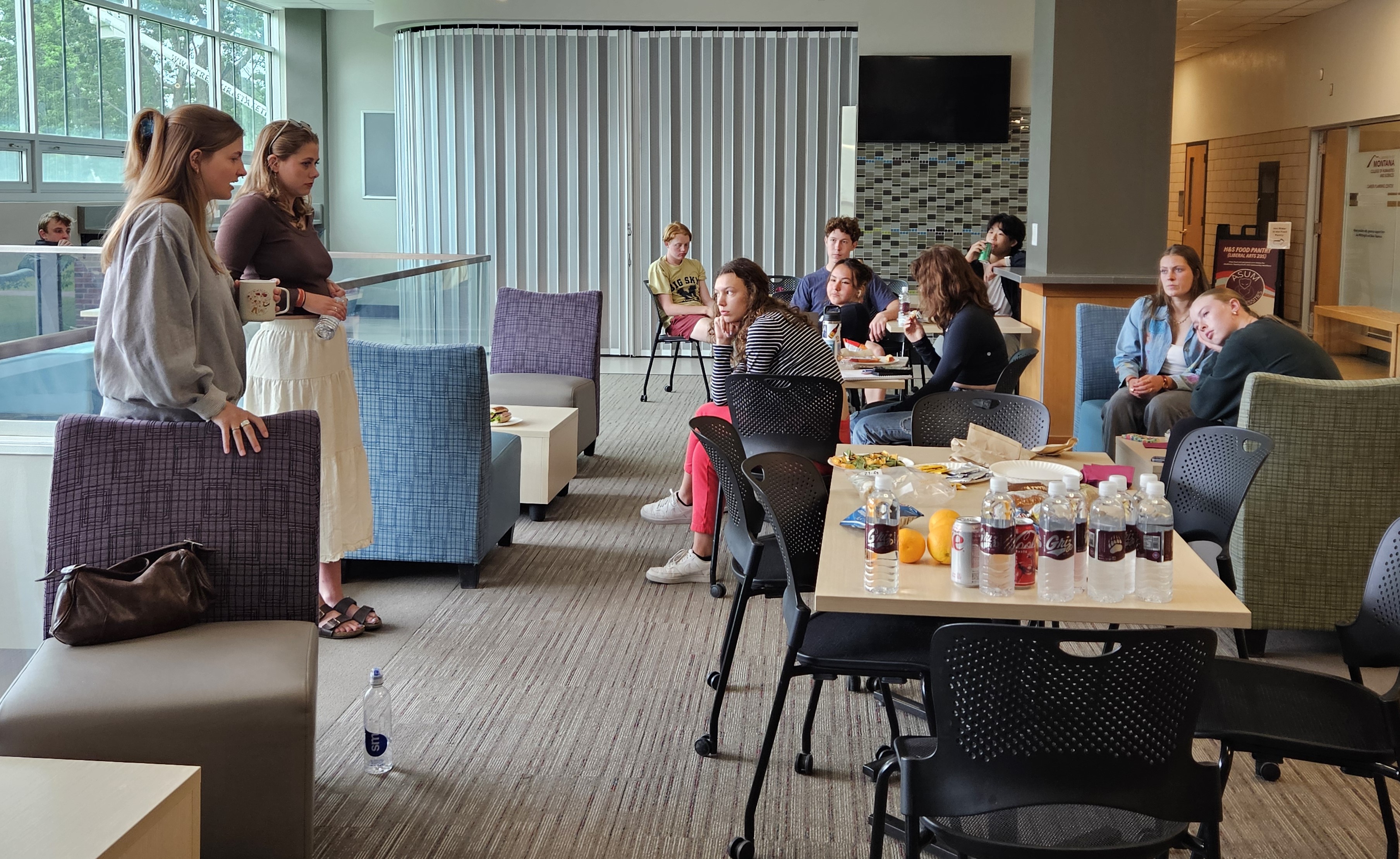 students giving presentation