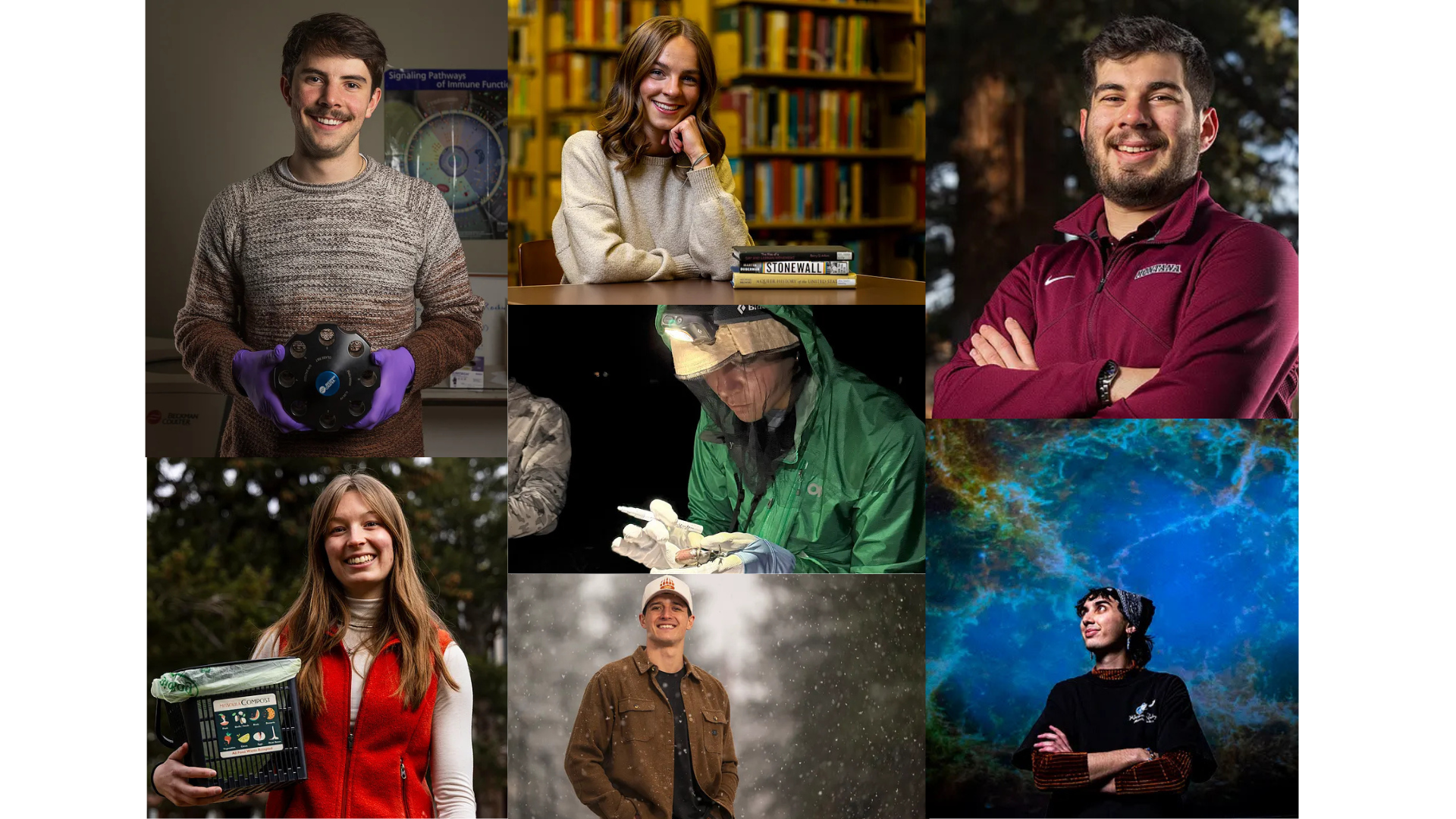 Collage of DHC student headshots who are featured in the Student Spotlight.