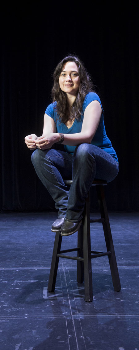 Photograph of Lily Gladstone on stage