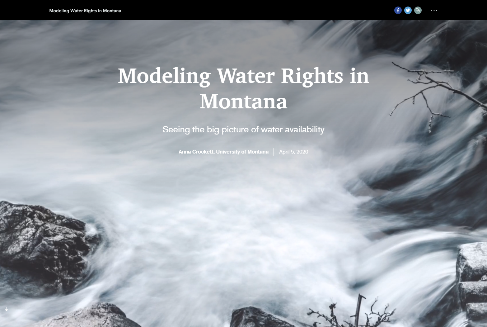 modeling water rights story map