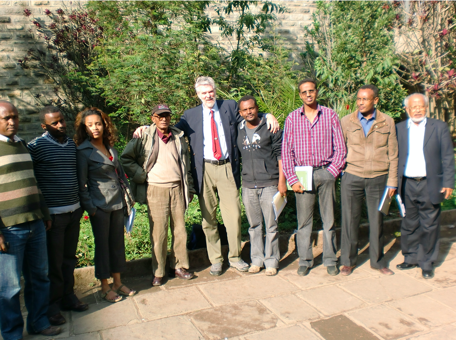 Dr. Koehn with PhD students in Ethiopia