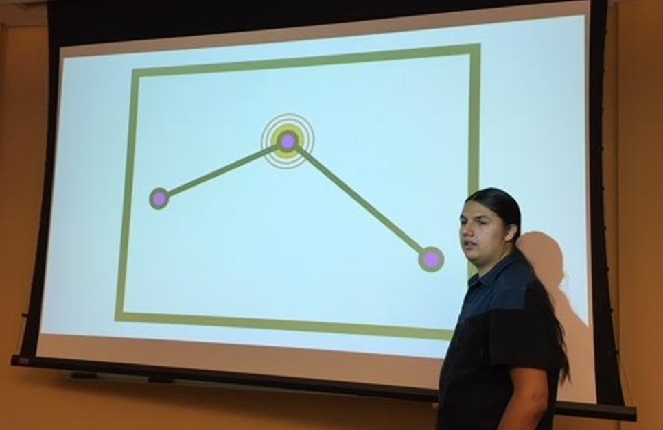 Naatosi Fish teaches Blackfoot with Pitch Art