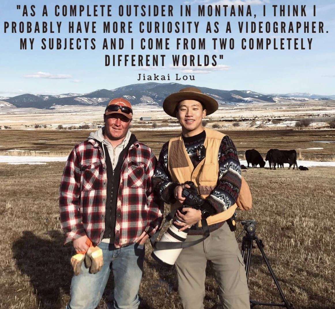 Photo of JK and a rancher he profiled