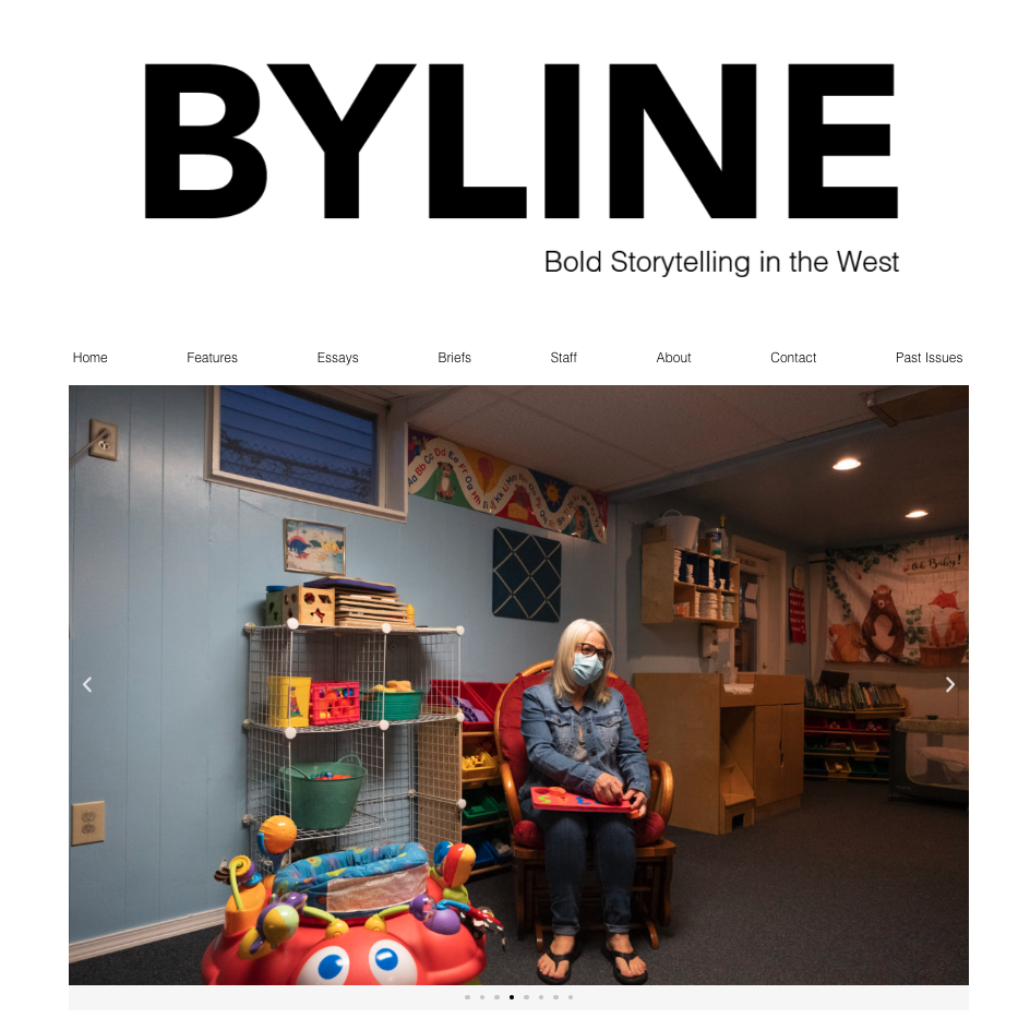 Screenshot of Byline Magazine: Bold Storytelling for the West