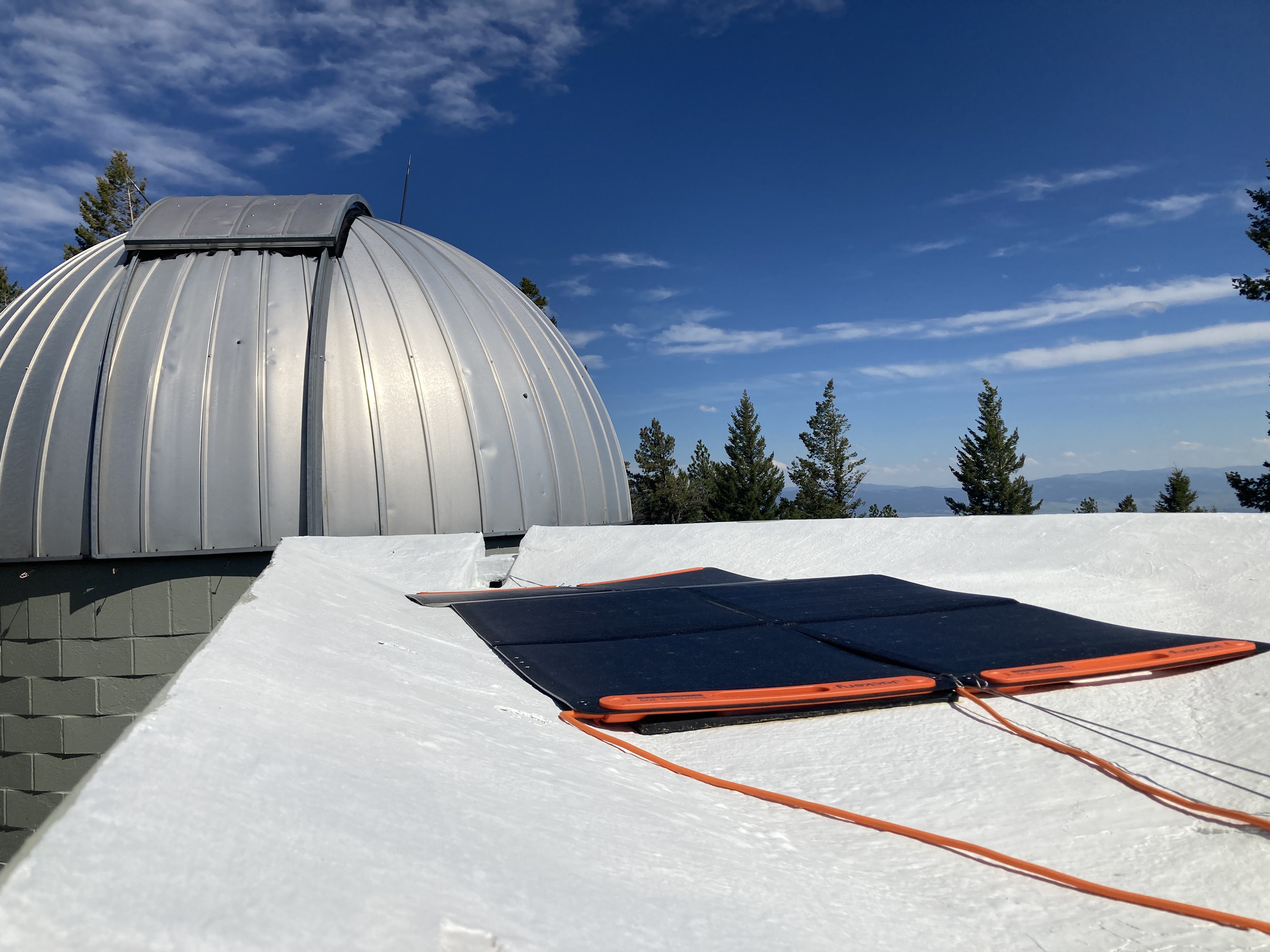 solar battery on top of the blue mountain observatory
