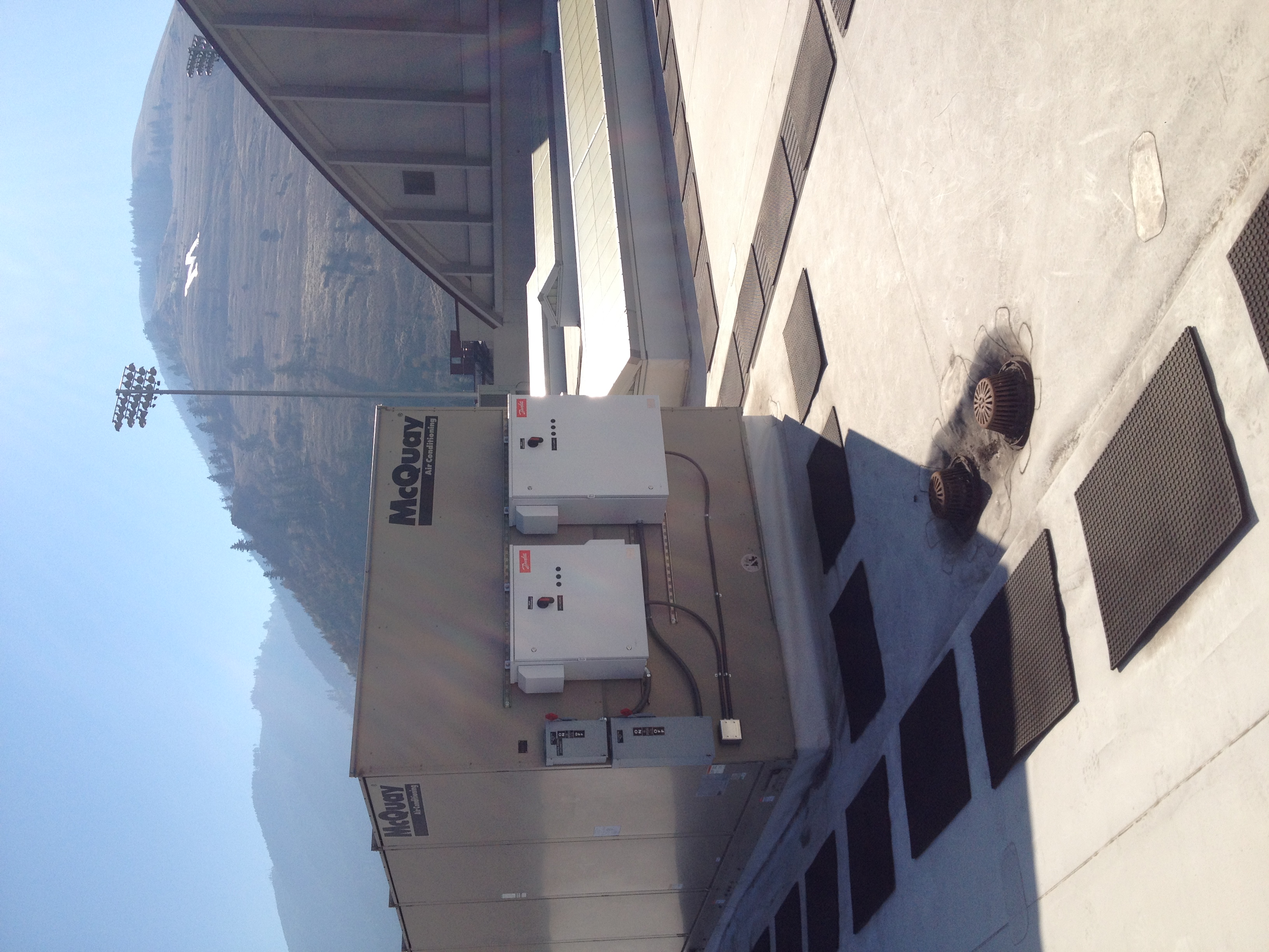 variable speed drives on top of campus recreation grizzly pool