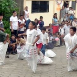 children dancing in the streets