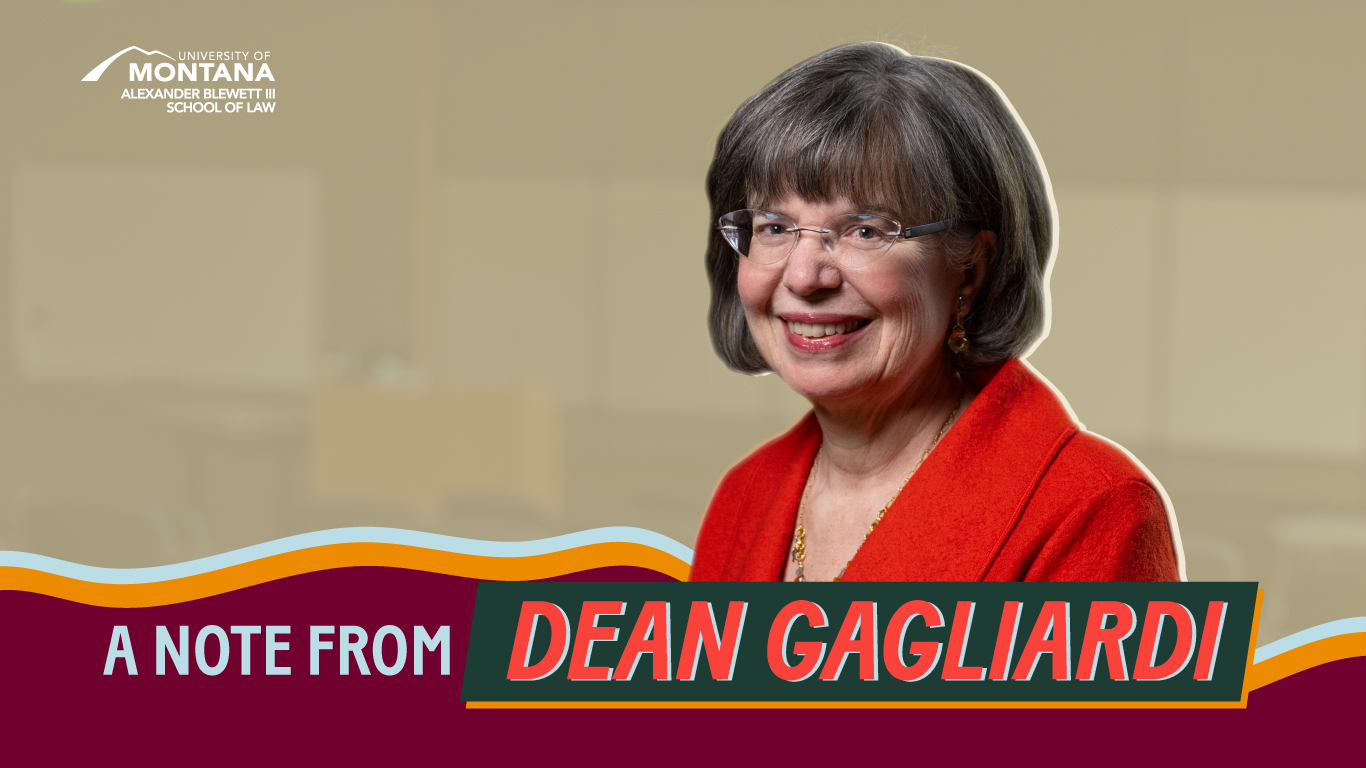 A note from dean Gagliardi