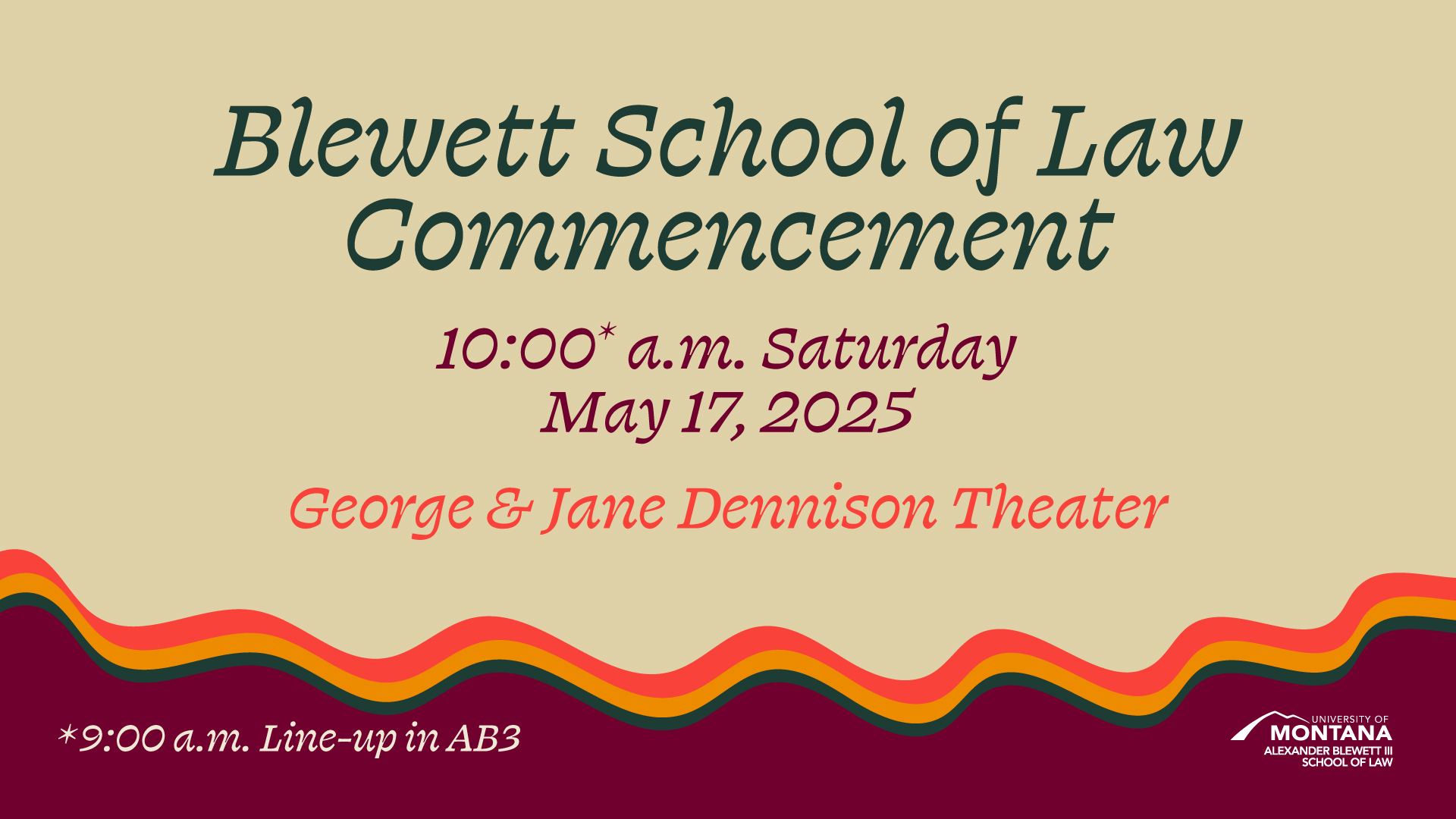 Graduation May 17 - Dennison Theater