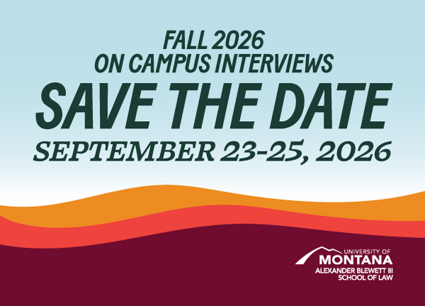 Fall 2026 On Campus Interviews. Save the Date, September 23-25, 2026