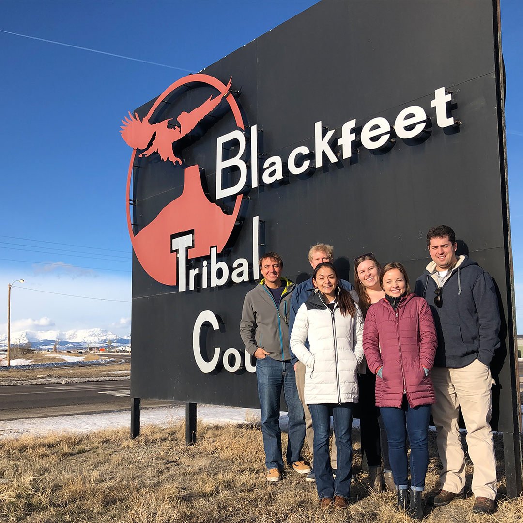 Students at Blackfeet Tribal Council