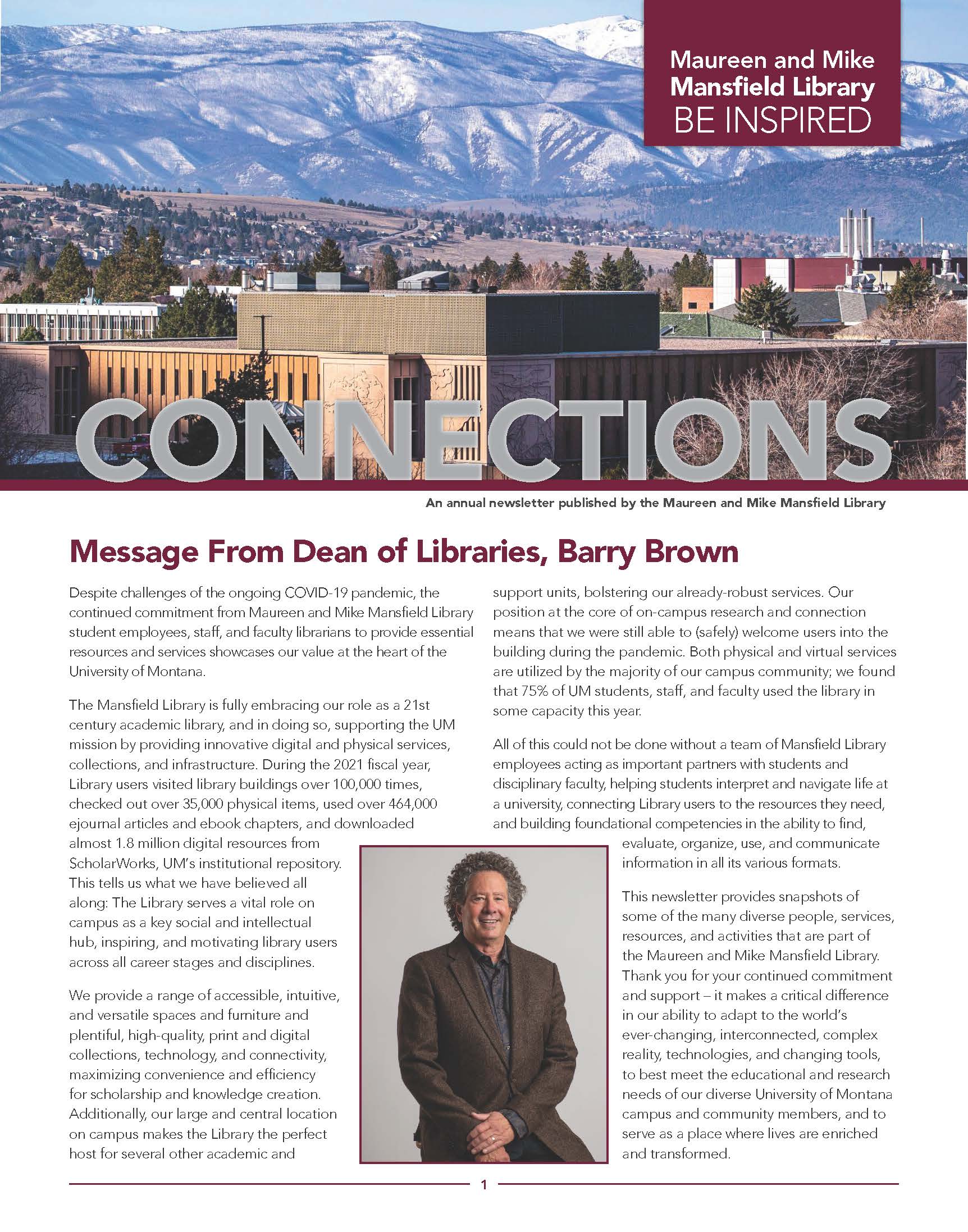 cover page of the connections 2022 newsletter