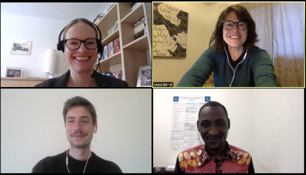 Leora and her research team's Zoom meeting 