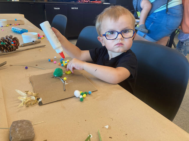 Photo of child making faces