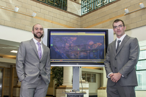 MIS students and founders of New Leaf, a company they began with start-up capital from Business Plan Competition winnings