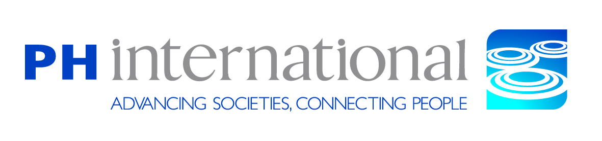 This is a PH International Logo with "Advancing Societies, Connecting People" subtext