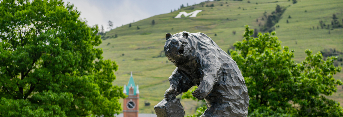 The Grizzly Bear Statue at UM