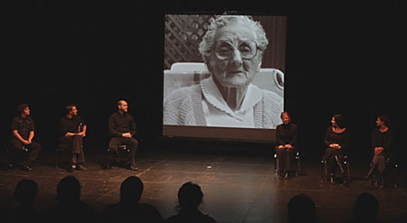 Students performed the play “Listen/Éist” in UM’s Masquer Theatre in December 2011.
