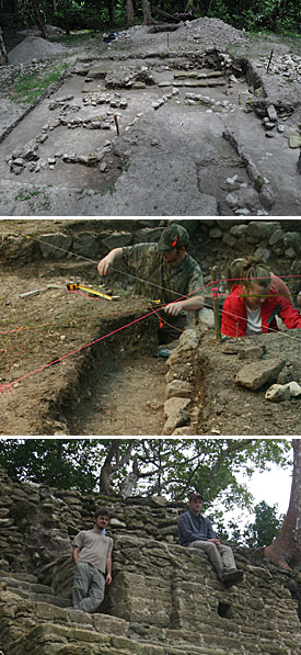 UM students at the Cahal Pech site in Belize