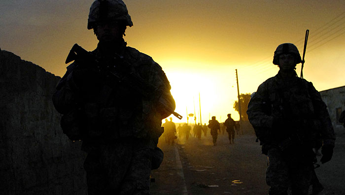 Defense Department photo of soldiers on patrol in Iraq
