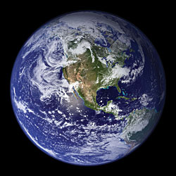 An image of the Earth from outer space