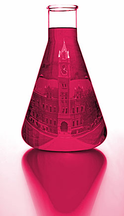 An image of Main Hall inside a flask