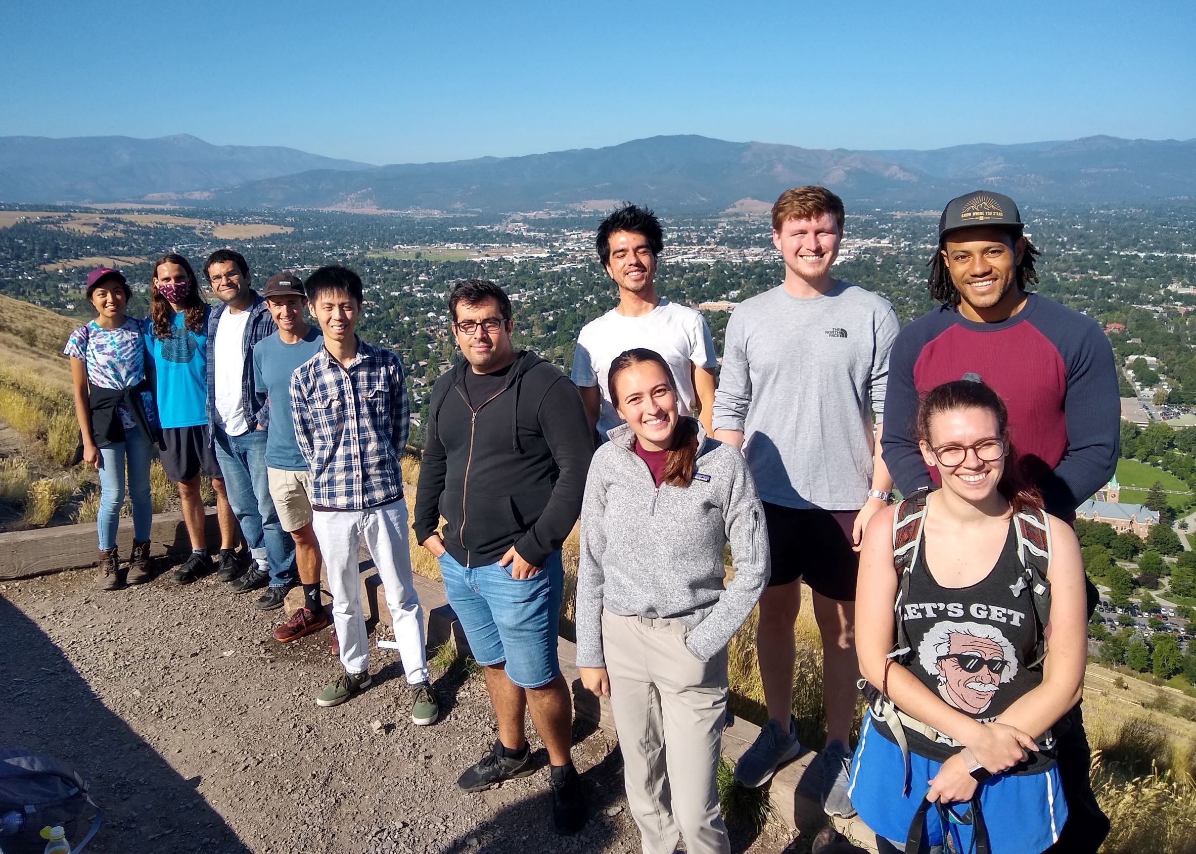 Graduate Students hike the M trail