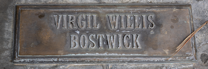 Virgil Bostwick name marker