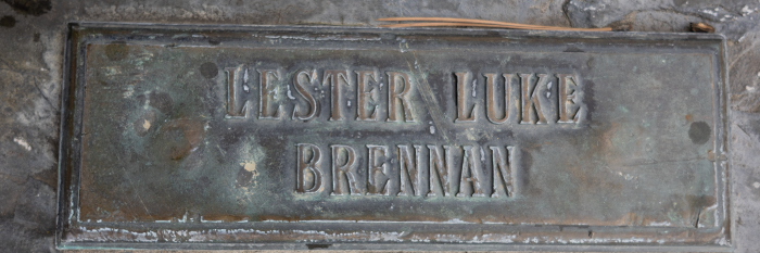 Lester Brennan name marker