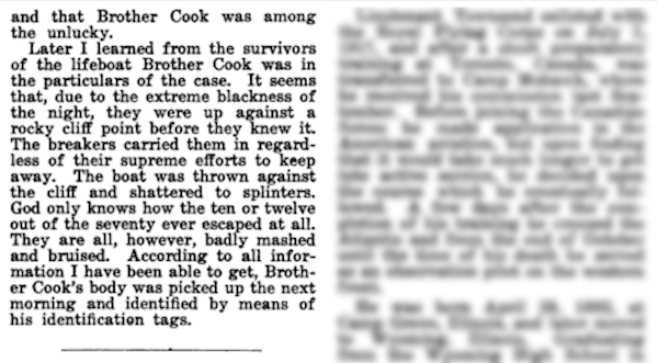 Page two of an article about Marcus Cook's death.