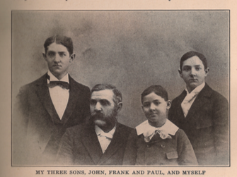 T.F. Dornblaser with his three sons