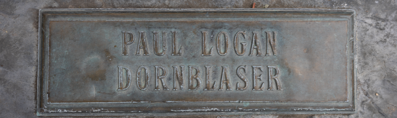 Photo of Paul Dornblaser's name marker.
